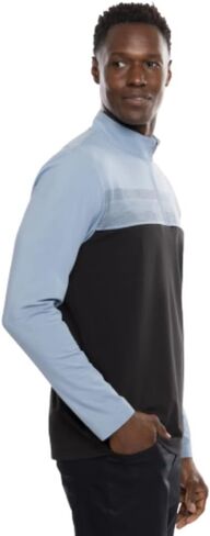 بلوفر TravisMathew للرجال طوال الليل ذو كتلة ألوان 1/4 بسحاب للجولف - قماش الدينيم الباهت L in Saudi Arabia