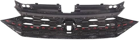 YLT AUTO Fit 2015 2016 2017 2018 لفولكس واجن جيتا الغطاء الأمامي المصد العلوي مصبغة استبدال الكفن VW مدخل الهواء الأمامي على شكل قرص العسل مع زخرفة حمراء in Kuwait