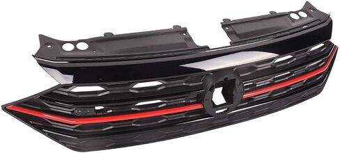 YLT AUTO Fit 2015 2016 2017 2018 لفولكس واجن جيتا الغطاء الأمامي المصد العلوي مصبغة استبدال الكفن VW مدخل الهواء الأمامي على شكل قرص العسل مع زخرفة حمراء in Kuwait