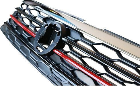 YLT AUTO Fit 2015 2016 2017 2018 لفولكس واجن جيتا الغطاء الأمامي المصد العلوي مصبغة استبدال الكفن VW مدخل الهواء الأمامي على شكل قرص العسل مع زخرفة حمراء in Kuwait