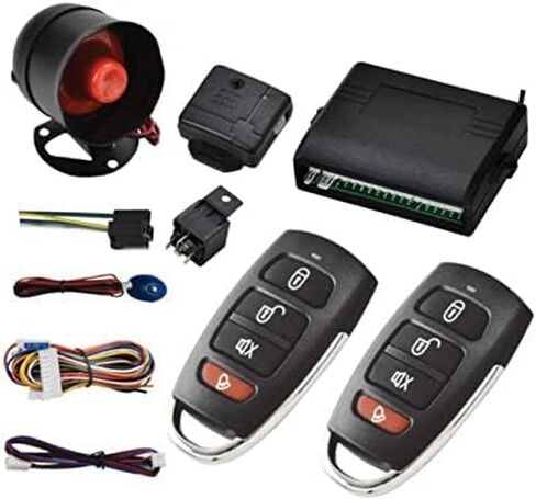 Unifizz Black Remote Car Anti-Theft Alarm Vehicle Theft Protection System Keyless in Saudi Arabia