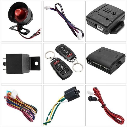 Unifizz Black Remote Car Anti-Theft Alarm Vehicle Theft Protection System Keyless in Saudi Arabia