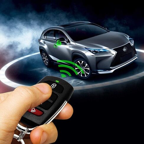 Unifizz Black Remote Car Anti-Theft Alarm Vehicle Theft Protection System Keyless in Saudi Arabia