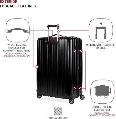 SwissGear 7910 Hardside Expandable Luggage with Spinner Wheels and TSA Lock, Sand, 2-Piece Set (20/27) in Kuwait