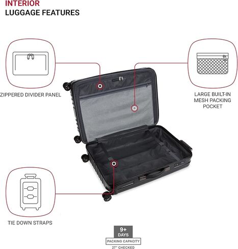 SwissGear 7910 Hardside Expandable Luggage with Spinner Wheels and TSA Lock, Sand, 2-Piece Set (20/27) in Kuwait