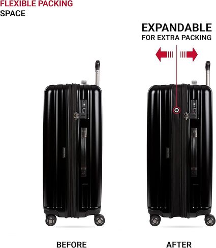 SwissGear 7910 Hardside Expandable Luggage with Spinner Wheels and TSA Lock, Sand, 2-Piece Set (20/27) in Kuwait