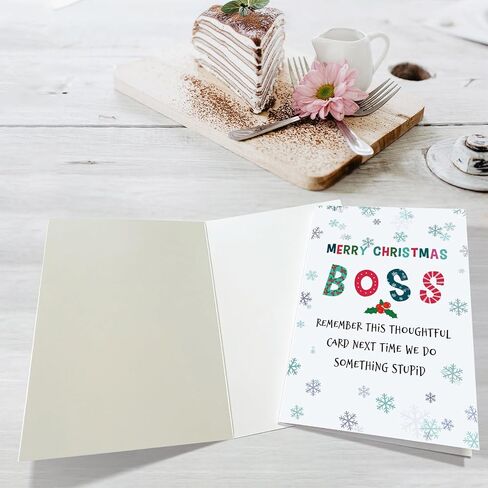 Funny Boss Christmas Card from Team Group, Merry Christmas Card for Boss, Boss Holiday Card, Remember This Card Next Time We Do Something Stupid in Kuwait