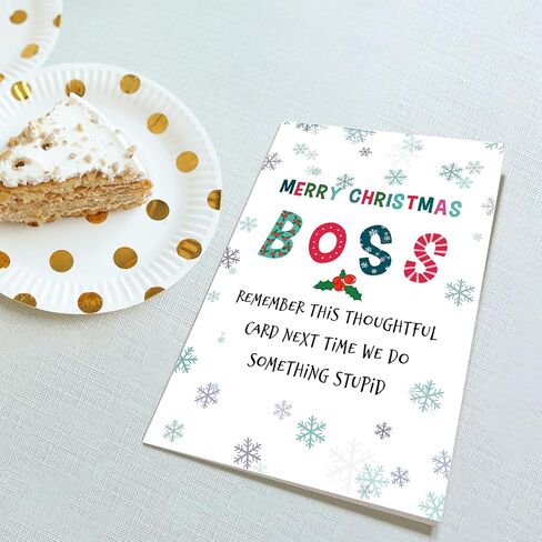 Funny Boss Christmas Card from Team Group, Merry Christmas Card for Boss, Boss Holiday Card, Remember This Card Next Time We Do Something Stupid in Kuwait