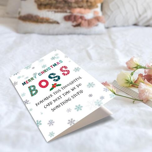 Funny Boss Christmas Card from Team Group, Merry Christmas Card for Boss, Boss Holiday Card, Remember This Card Next Time We Do Something Stupid in Kuwait