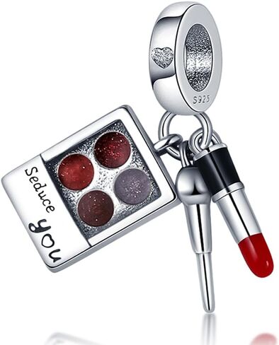 Balloon Travel Bag Pumpkin Murano Glass Lipstick High Heel Fireflies Bees Flag Butterfly Dangle Charms Compatible for Women Bracelets Necklaces in 925 Silver with Cubic Zirconia,Women Jewelry in Saudi Arabia