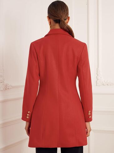Allegra K Winter Peacoat for Women's Notch Lapel Trench Double Breasted Coats in Saudi Arabia