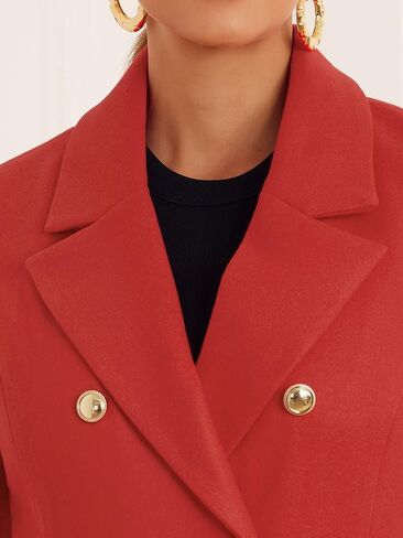 Allegra K Winter Peacoat for Women's Notch Lapel Trench Double Breasted Coats in Saudi Arabia