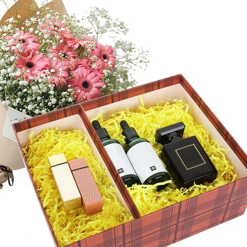 8 أكياس من RHBLME من حشو قطع الورق المجعد، 2.0 رطل، رائعة لتغليف الهدايا، وحشو السلة، والمزيد (أصفر وأزرق داكن) in Kuwait