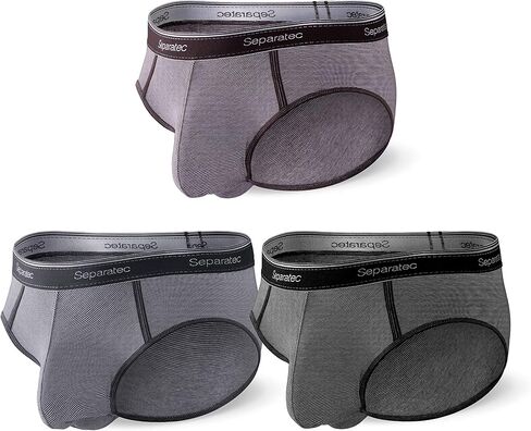 ملابس داخلية رجالية منفصلة من القطن بنمط مخطط أنيق ومقاس كلاسيكي، عبوة من 3 قطع in Kuwait