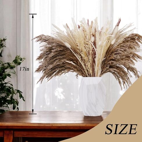 Natural Pampas Grass,Freely Matched Pampas Grass Decor,Boho Home Decor (96pcs),Can be Used for Home Decoration,Wedding,Small Party in Saudi Arabia