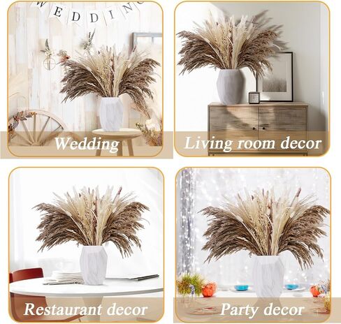 Natural Pampas Grass,Freely Matched Pampas Grass Decor,Boho Home Decor (96pcs),Can be Used for Home Decoration,Wedding,Small Party in Saudi Arabia