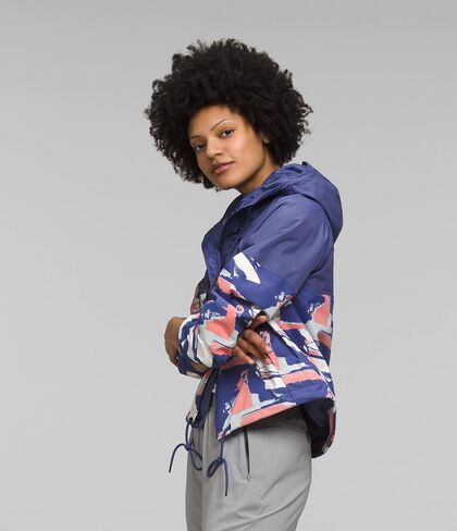 THE NORTH FACE Women's Antora Rain Hoodie (Standard and Plus Size), Cave Blue/Cave Blue Abstract Geology Print, X-Large in Saudi Arabia