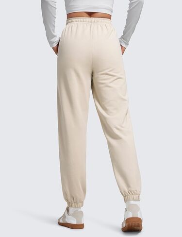 CRZ اليوغا الصوف Sweatpants النساء القطن ركض عالية الخصر صالة السفر عادية مرونة أسفل السراويل مع جيوب in Saudi Arabia