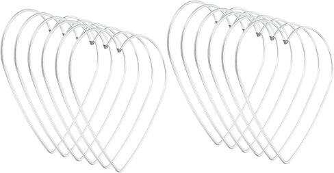 PATIKIL 6inch Dream Catcher Rings, 12 Pcs Metal Heart Shape Macrame Wreath Floral Ring Hoop for Home DIY Craft Wedding Wall Hanging Decorations, Silver in Saudi Arabia