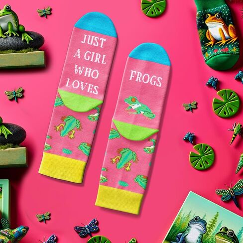هدايا الضفدع السخيفة من HAPPYPOP للفتيات - جوارب مبتكرة مرحة للأطفال، جوارب ضفدع وجوارب حيوانات البحر in Saudi Arabia