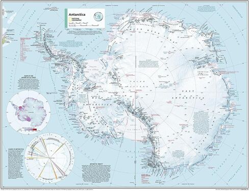National Geographic Maps: Antarctica Wall Map - 31.5 x 24 inches - Front Lamination in Saudi Arabia