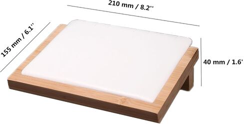 TANG SONG Flat Bamboo Leather Soft Mat Multiple Necklace Display Stand Necklace Bracelets Chains Organizer Holder for Home (White) in Saudi Arabia