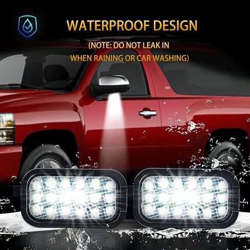 LED Rear License Plate Lights for 2007-2014 Chevy Suburban Tahoe GMC Yukon Cadillac Escalade ESV Tag Lamp Assembly, 6000K White 2PCS in Kuwait