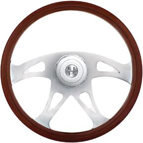 United Pacific 88138 - Steering Wheel - 18" Chrome Boss Steering Wheel With Hub For Peterbilt 1998-2005, Kenworth 2001