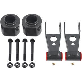 3" Front Lift Spring Spacers 2" Rear Lift Shackles Full Leveling Suspension Lift Kit Bracket Kit Compatible for 1984-2001 JEEP Cherokee XJ 2WD 4WD