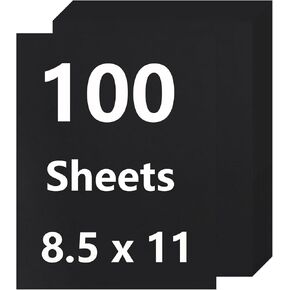 100 Sheets White Cardstock 8.5 x 11, 80lb Heavy Card Stock Paper, Thick Cardstock Printer Paper for Invitations, Certificate, Menus, Wedding, DIY Cards