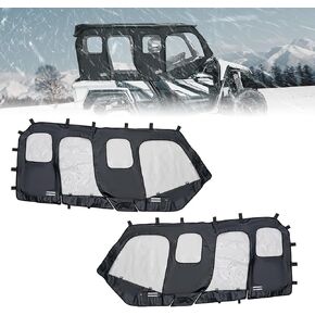 KEMIMOTO X4 Soft Upper Doors Compatible with 2018-202 Wolverine X2/X4, Scratch-Resistant, Dust-Proof with Upgrade Durable Zipper and Reflective Straps Soft UTV Cab Enclosure Upper Window