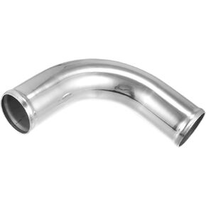 ACROPIX OD 2.5" 63mm Leg Length 4" 100mm Aluminum Alloy Tube Intercooler Pipe 90 Degree Bend Elbow Air Intake Tube Silver Tone for Car Car Parts