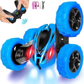 FREE TO FLY Remote Control Stunt Car for Boys: RC Car 4WD Double-Sided Driving Cars 6 7 8 9 10 11 12 Toys Boys Girls Kids Xmas Gifts 4-7 360°Tumble Stocking Stuffer 6-8 8-12