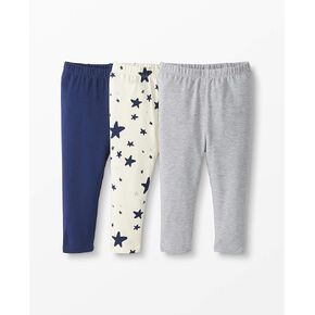Moon and Back Baby Girls' Organic Cotton Legging, Pack of 3