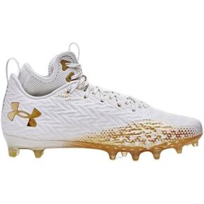 Under Armour Spotlight Clone 3.0 MC Mens Football Cleats White-Metallic Gold