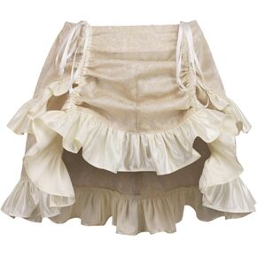 Daisy corsets Women's Ivory Brocade Ruched Bustle Skirt