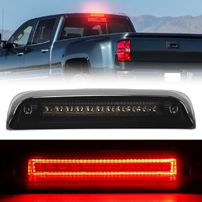 LED 3rd Third Brake Light Compatible with 1999-2016 Ford F250 F350 F450 F550 Super Duty Ranger, Tail High Mount Stop Light Rear Cab Brake Lights Smoked with Seal Foam Gasket for Mazda B-Series