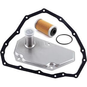 33010-JF015 Car 15 Hole 3Pcs Transmission Oil Filters & Pan Gasket Set Compatible with 2012-2019 Nissan Sentra Versa Note Maxima Swift Replaces 31726-28X0A 31726-3JX0A RE0F11A 19318012