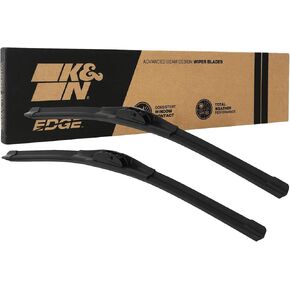K&N EDGE Wiper Blades: All Weather Performance, Superior Windshield Contact, Streak-Free Wipe Technology: 22" (Pack of 2)