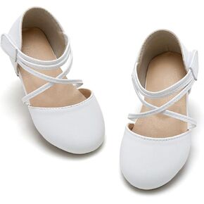 ESTINE Toddler/Little Kid Girls Dress Mary Jane Flats Flowers Fashion Princess Ballet Shoes