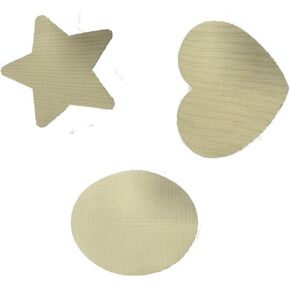 3PCS Love Heart, Oval, Star Patches| 100% Cashmere with Super Strong Heat Seal Glue Iron On Backing - Cashmere Sweater Hole Repair, Elbow Repair - Cover Stains (Tan)
