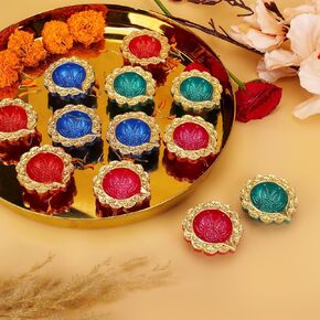 Diwali Diya Clay Diya Diyas for Pooja [ Pack of 12 ] Indian Puja Oil Lamp Diwali Pooja - Earthen Clay Terracotta - Diwali Decoration for Home Indian Housewarming Return Gift Items Hashcart®