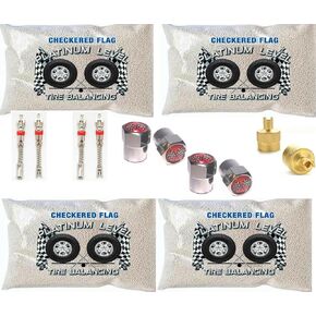 4-10-CFTB Tire Balancing Beads for Trucks 2mm Ceramic Beads, 10oz Packs of 4 - Automatic Adjusting for Smooth Vibrations in Semi, Light Duty Trucks, Off-Road Vehicles, Motorcycle Wheels