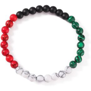 Dreamtimes Country Pride Country Flag Code Lucky Bracelet Protection and Lucky Sufer String Bracelet Hand Braided Rope Thread Tibetan Wrist Wrap Bracelet Boho Style Rope Bracelet for Women Men