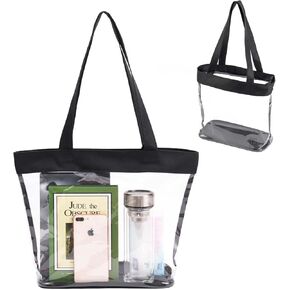 Clear Tote Bag, Stadium Approved 12x6x12 Clear Bag for Stadium Events 12 x12 x6