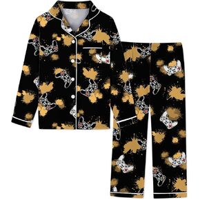 Umeyda Boys Pajamas Sets Long Sleeve Sleepwear 2 Piece Pjs Set
