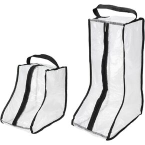PATIKIL Boots Storage Bags, 2 Pack Waterproof Tall/Short Boot Carry Bag Boots Organizer Protector Bag for Travel, Gray