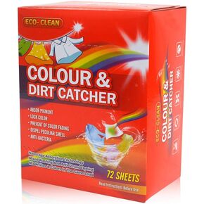 Dye Trapping Sheets 72 Count, Color Absorber Laundry Sheets, Prevent Light Colored Clothes from Being Dyed
