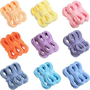 Thiccywoov 270 Pieces Pastel Loom Loops Potholder Multicolored Weaving Loom Loops Bulk Weaving Craft Loops Elastic Weaving Craft Loops for DIY Crafts Supplies Compatible with 7 Inch Weaving Loom