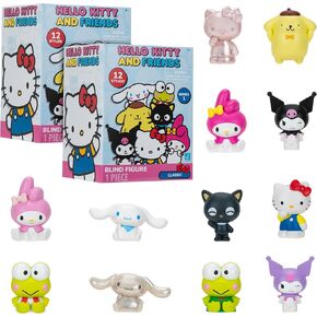 Hello Kitty and Friends Mystery Blind Box, Single - Series 1 - Collectible Sanrio Mini 2" Figure Mystery Toy - Styles May Vary - Christmas Stocking Stuffer Gift for Kids, Girls & Boys - 6+
